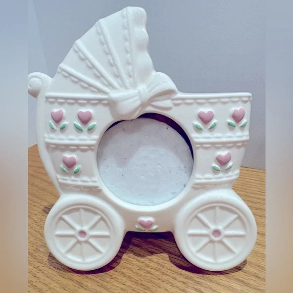 Vintage Baby Frames Russ Berrie 1990s coquette bow and baby carriage - Picture 2 of 8